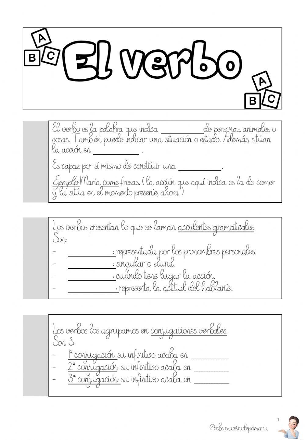 El verbo. Características principales.