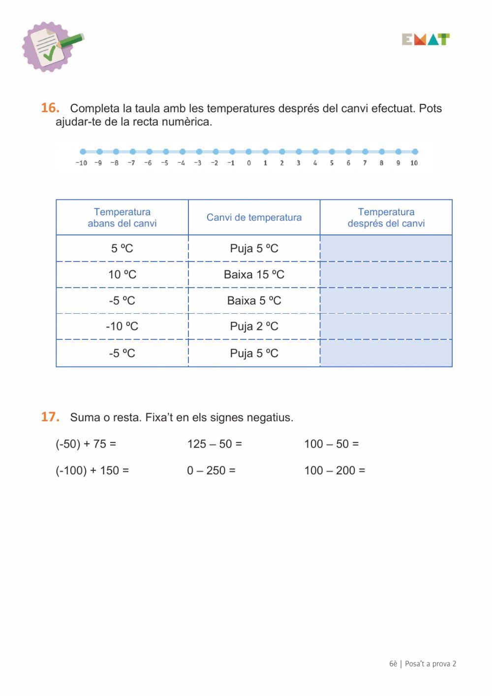 Posa't a prova 2 - 6è - 6-10