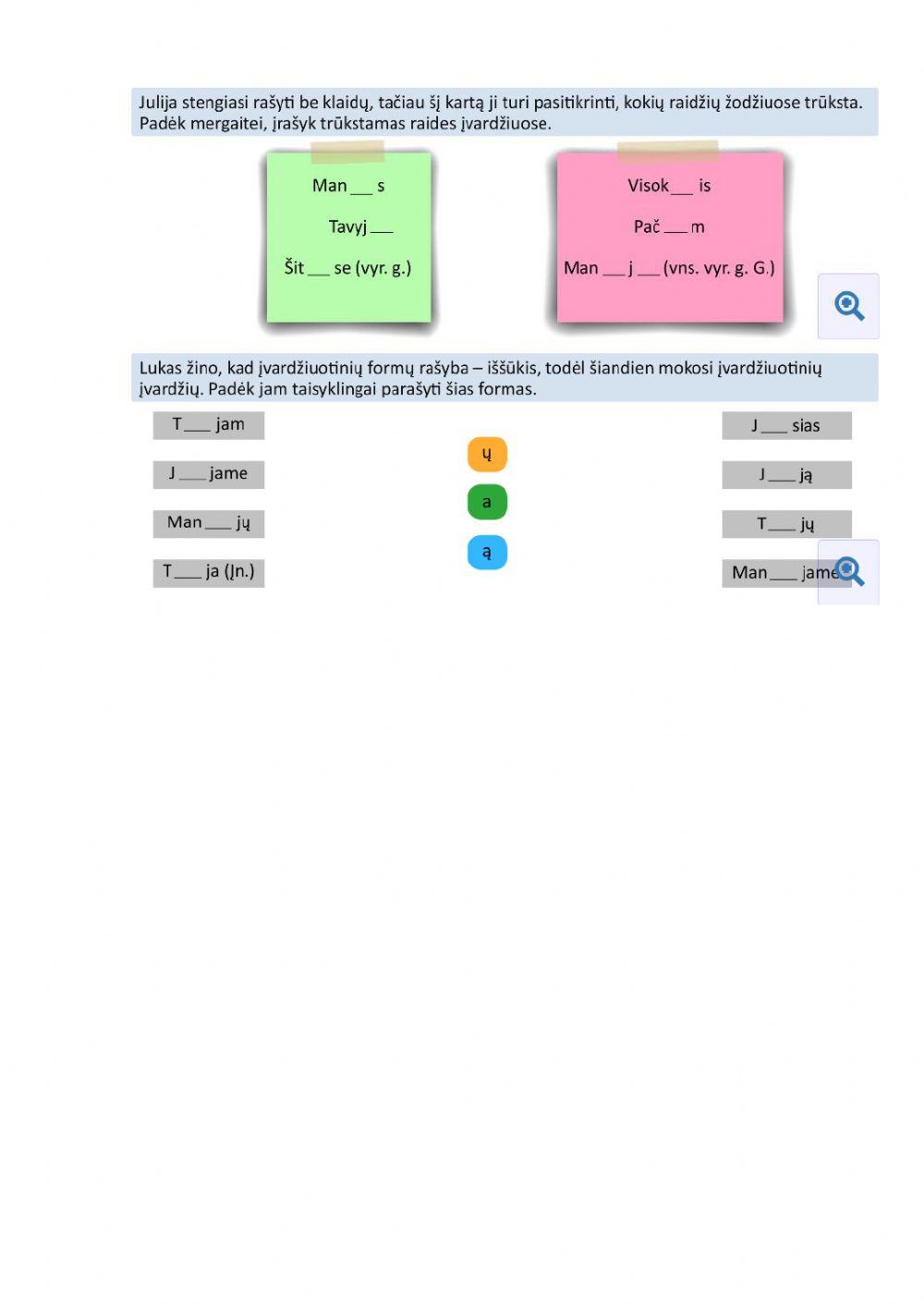 Įvardis. Reikšmė ir gramatiniai požymiai