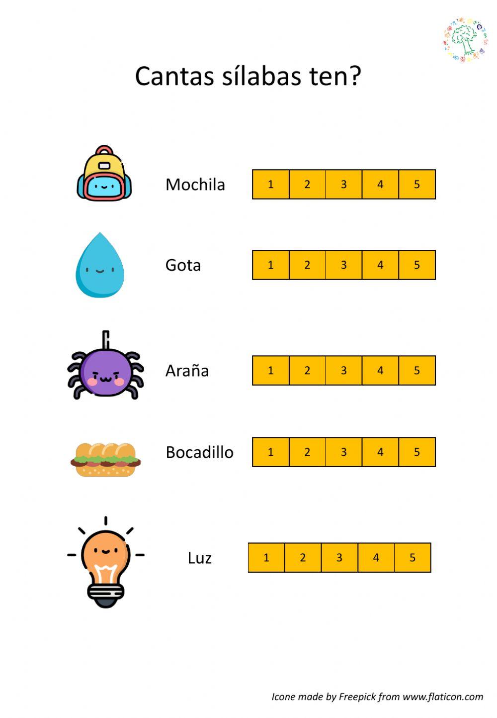 Separamos en sílabas