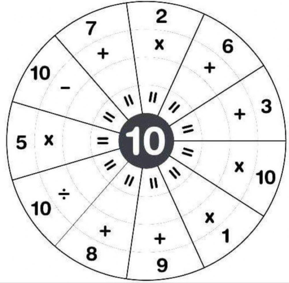 Робочий  лист Математичне колесо №4