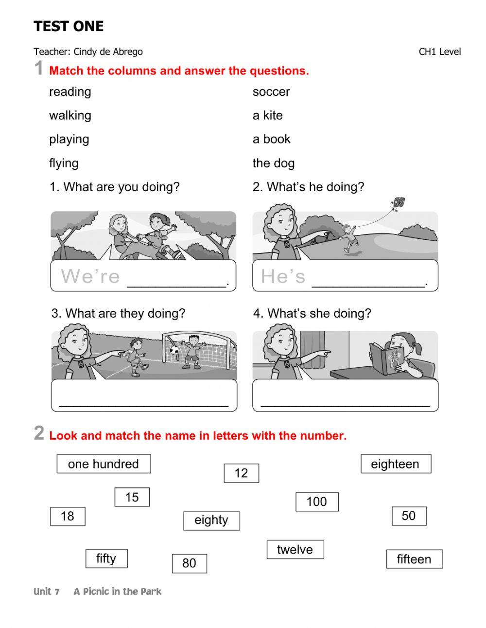 Test One Bimester Three CH1-3