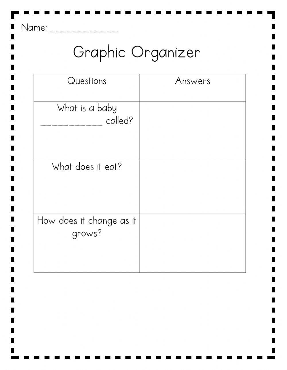 Planning worksheet | Live Worksheets