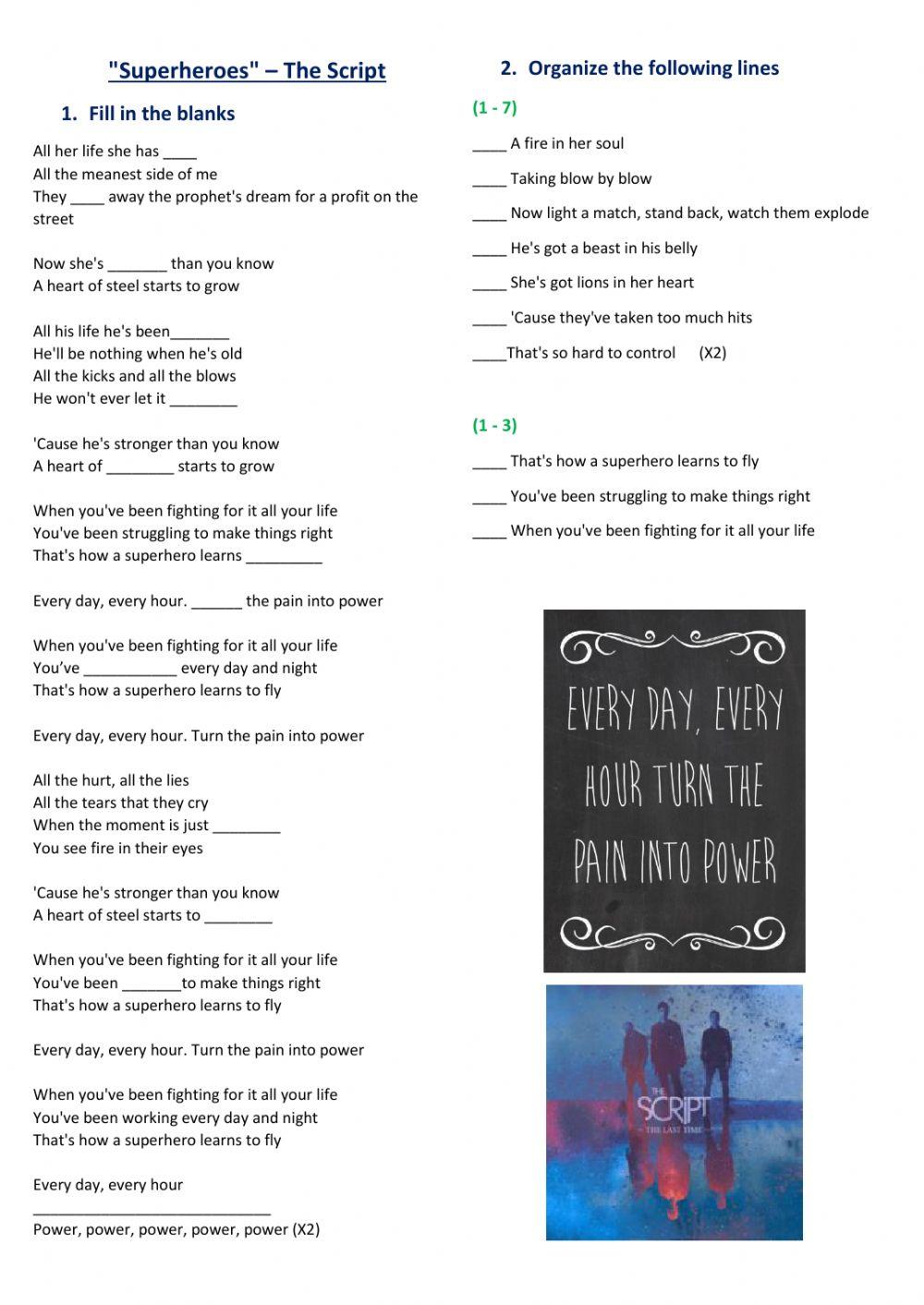 Superheroes - The Script