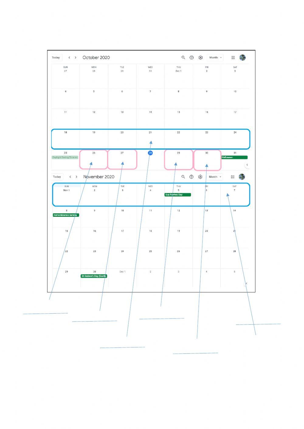 Yesterday tomorrow etc