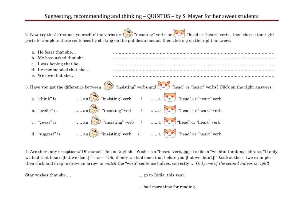 SMT-insisting vs head and heart verbs
