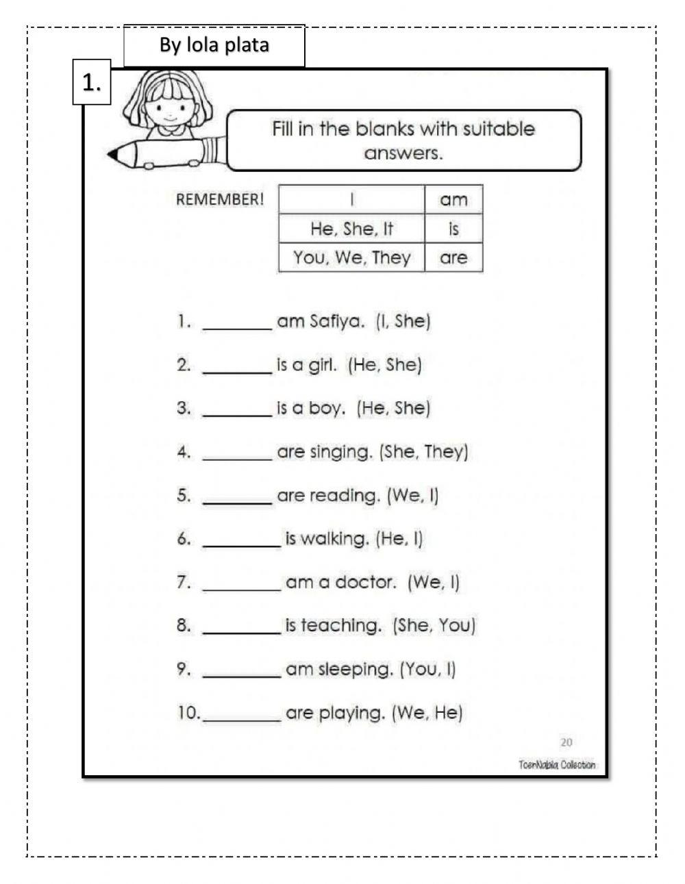 Verb tone choose de correct answer