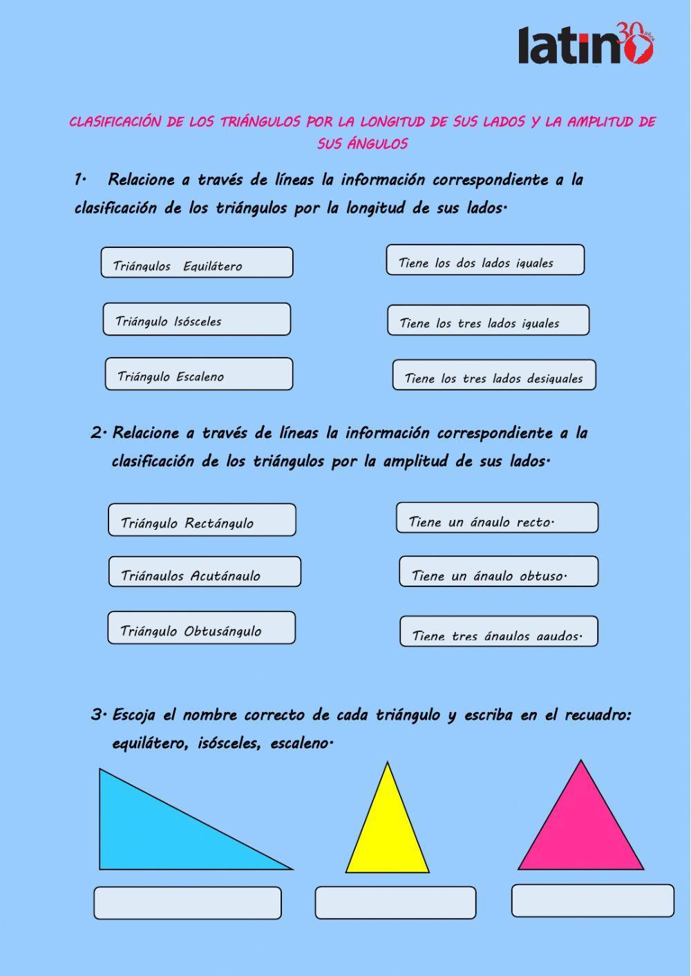 Clasificación de los triángulos