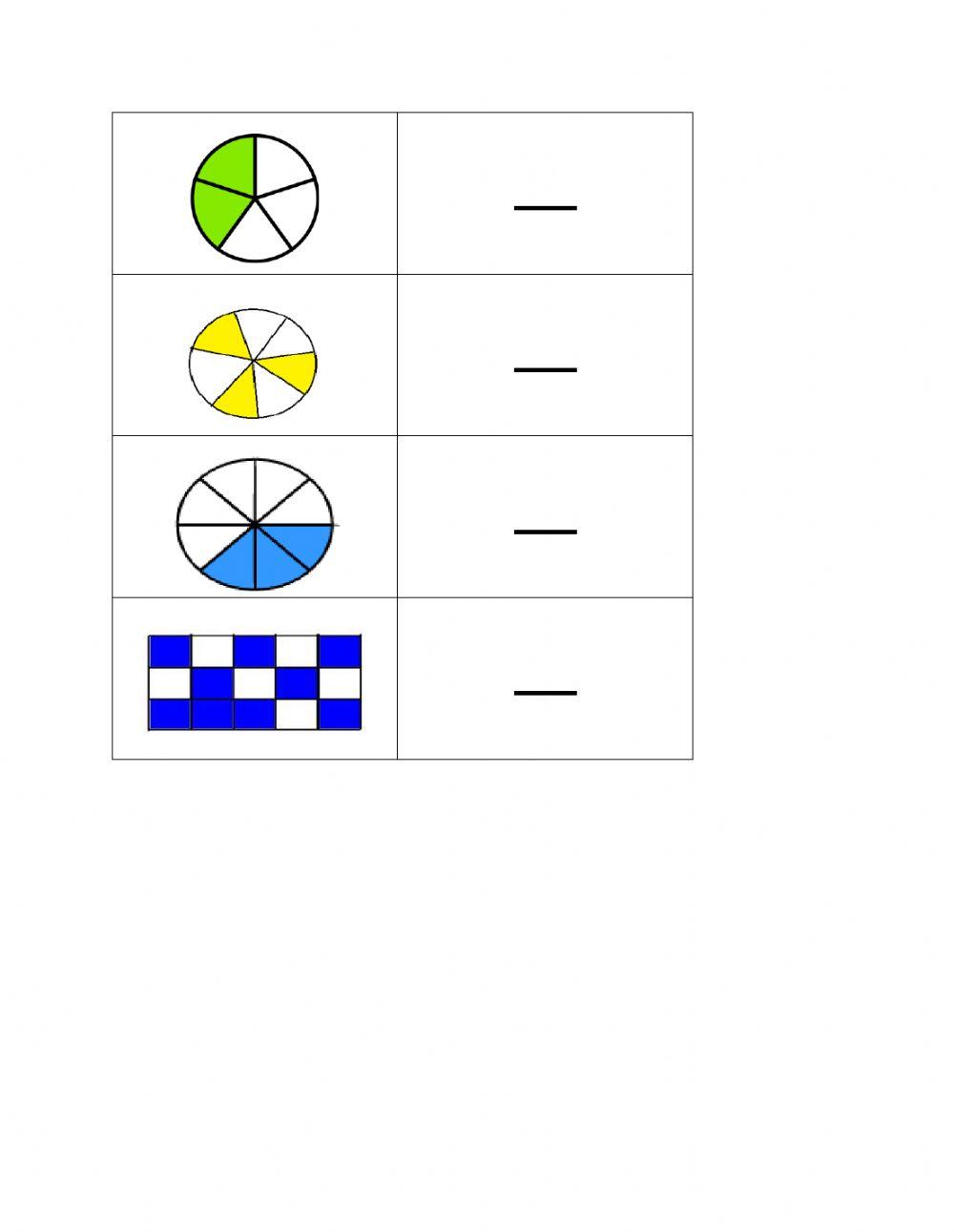 Fractions interactive exercise for 1-4 | Live Worksheets