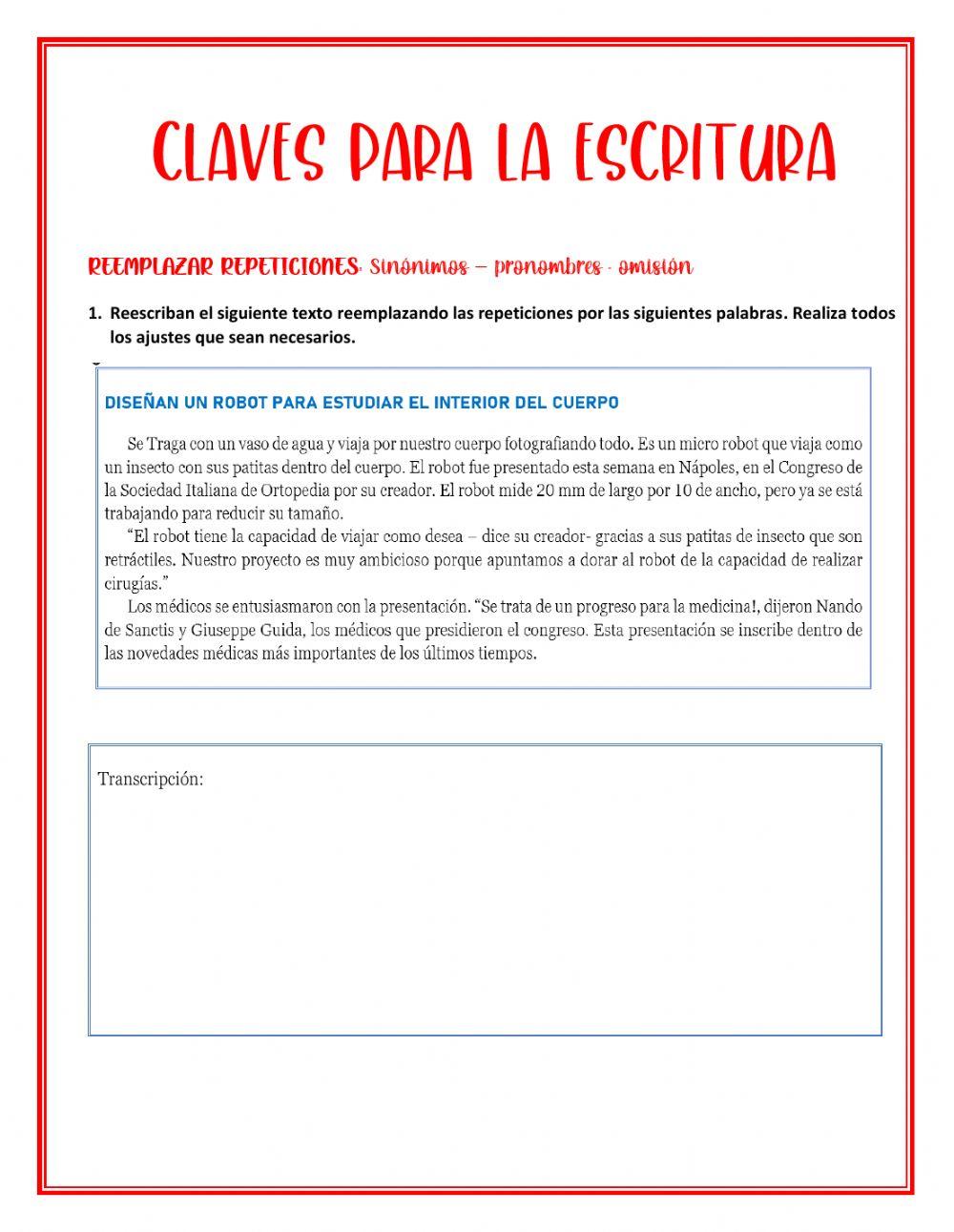 Claves para la escritura