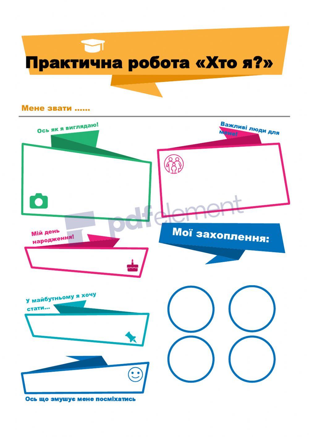 Громадянська освіта. Практична робота №1 -Хто я?-