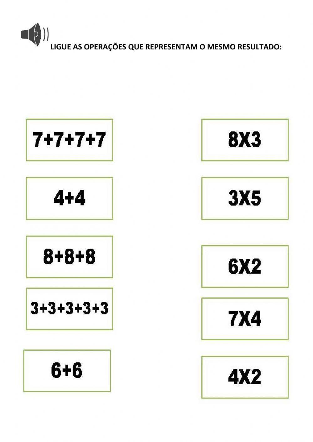 Atividades de Multiplicação