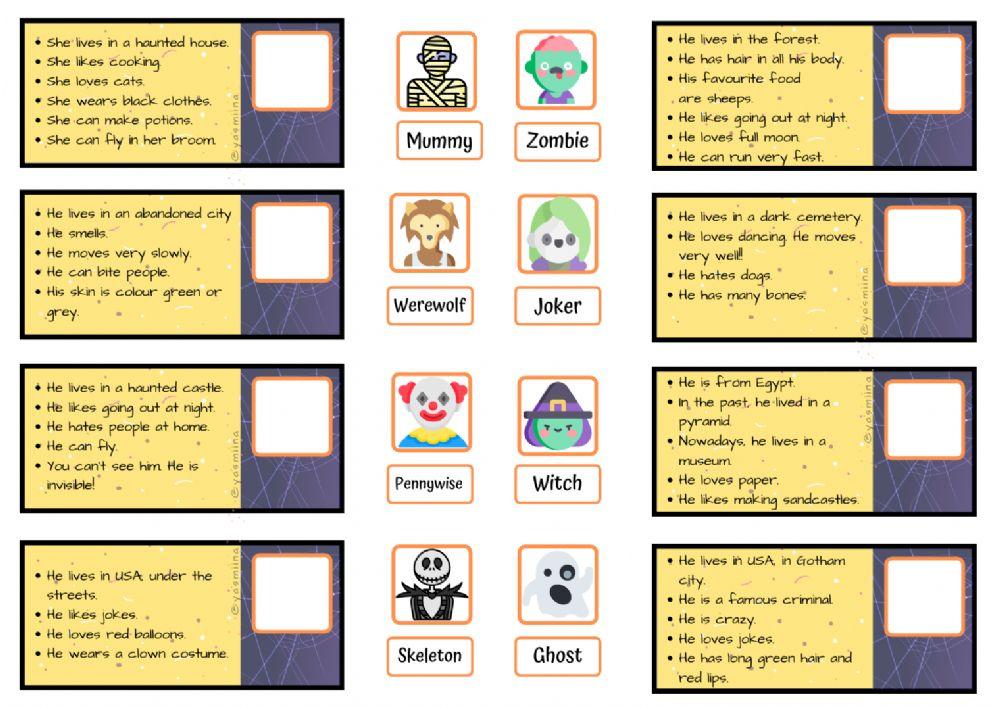 Halloween characters - Who is who?