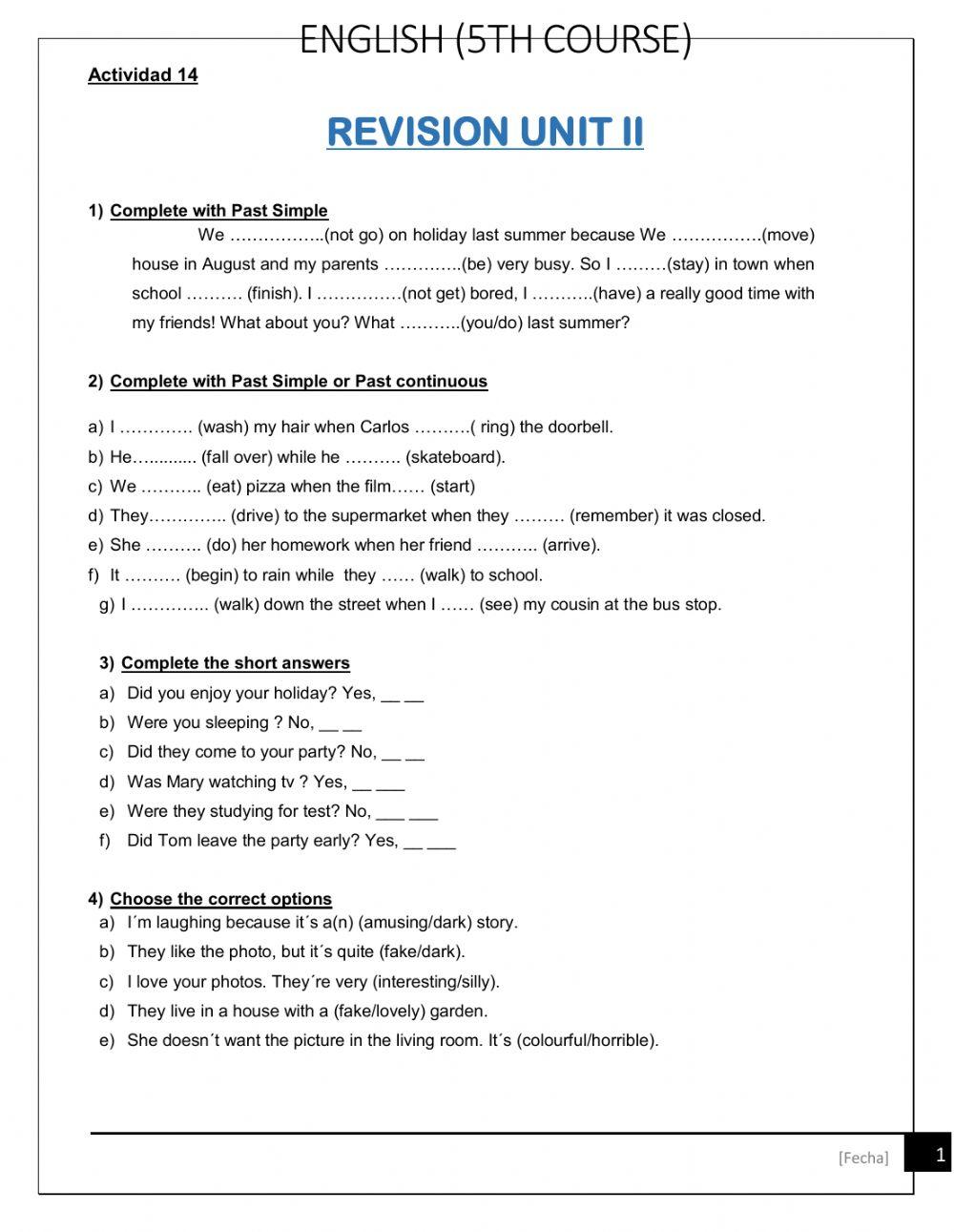 Present Continuous and Present Simple