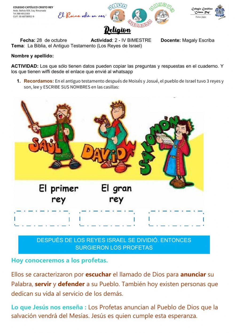 Profetas y reyes de israel