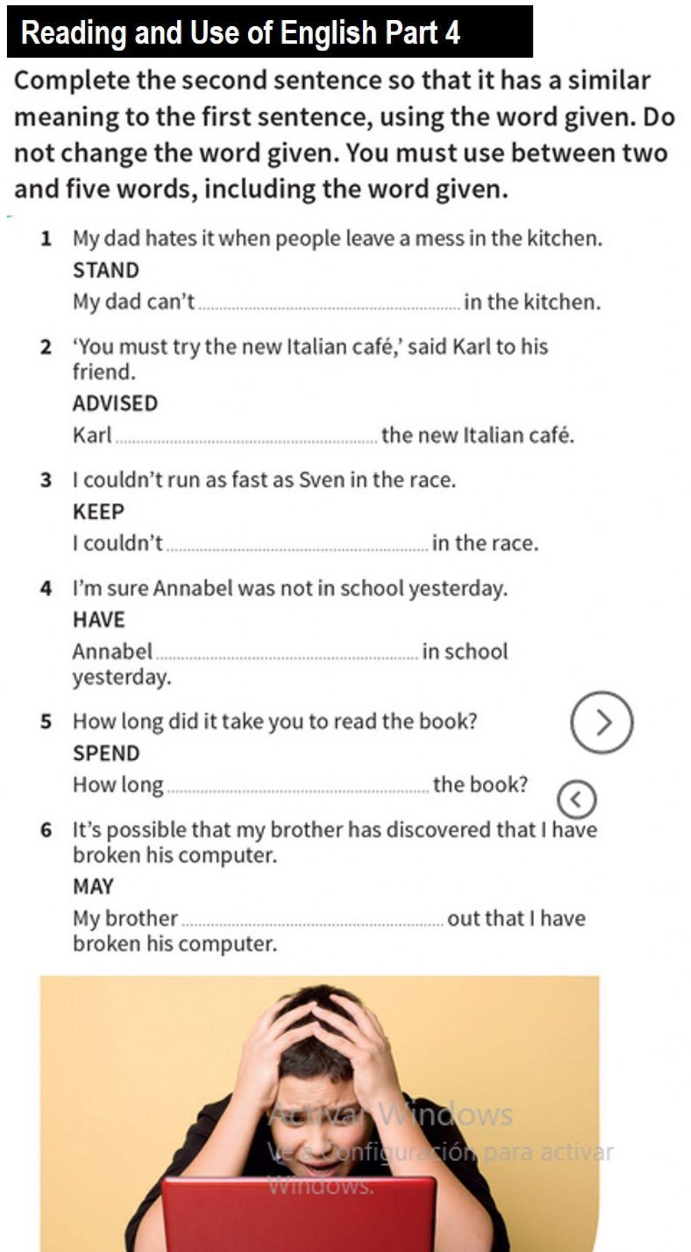 FCE FOR SCHOOLS Part 4