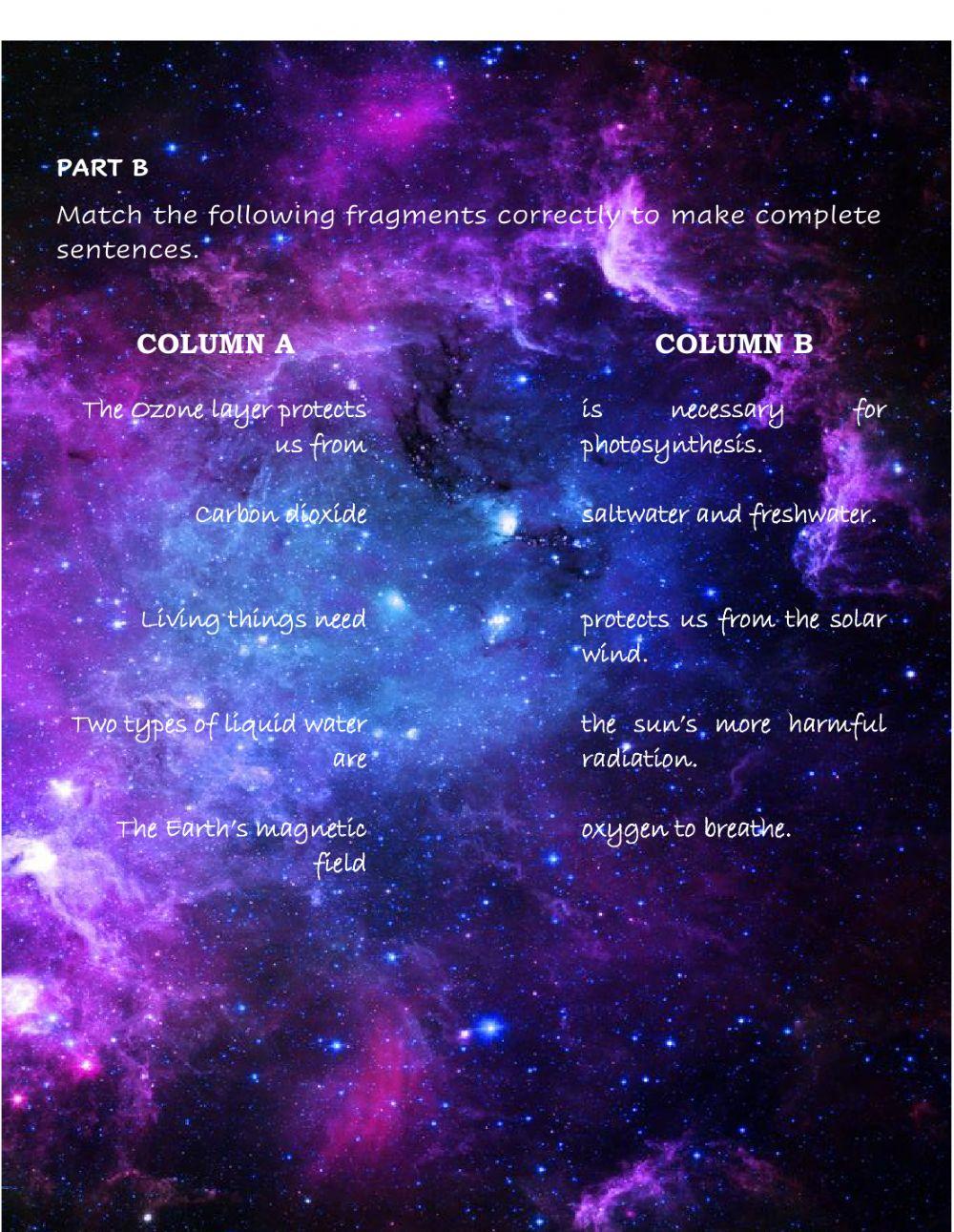 Supporting life on Earth