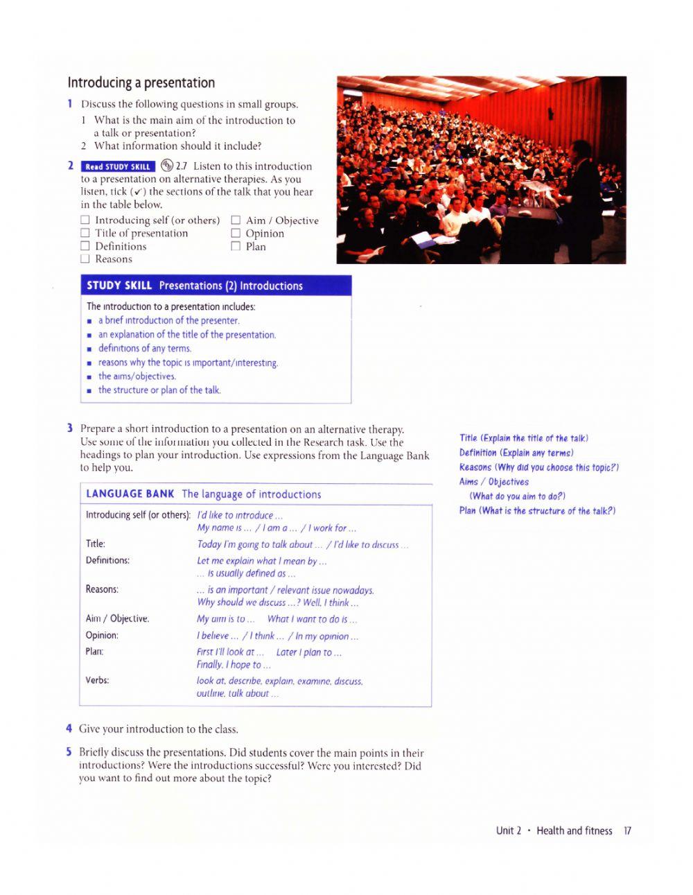 Organising Presentations