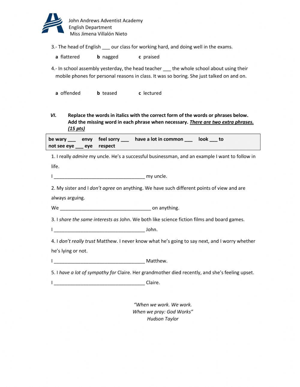 11th-12th Unit 5 test