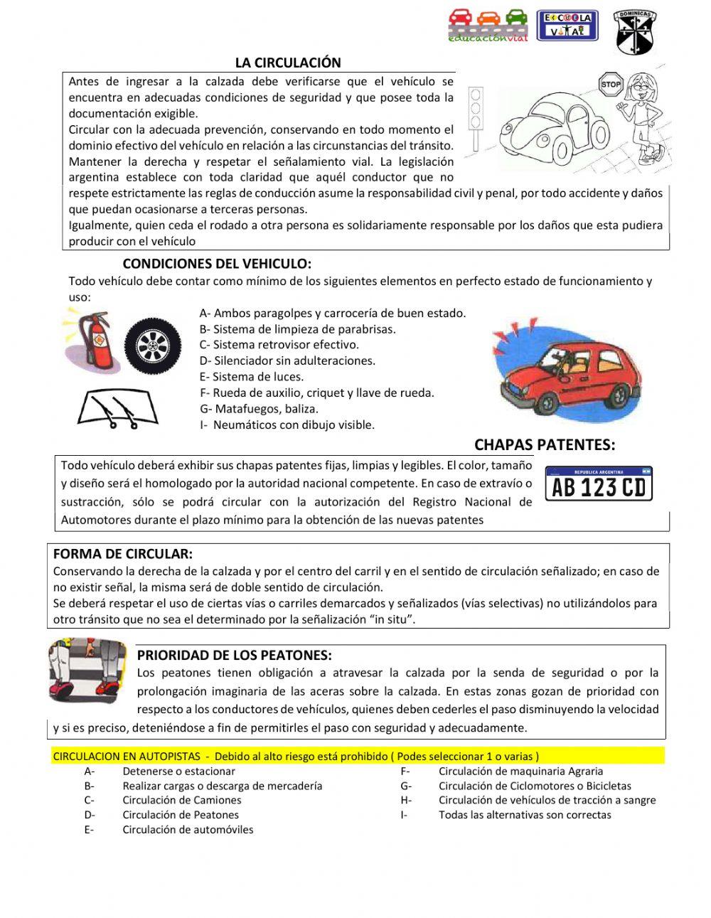 Educación Vial Circulacion