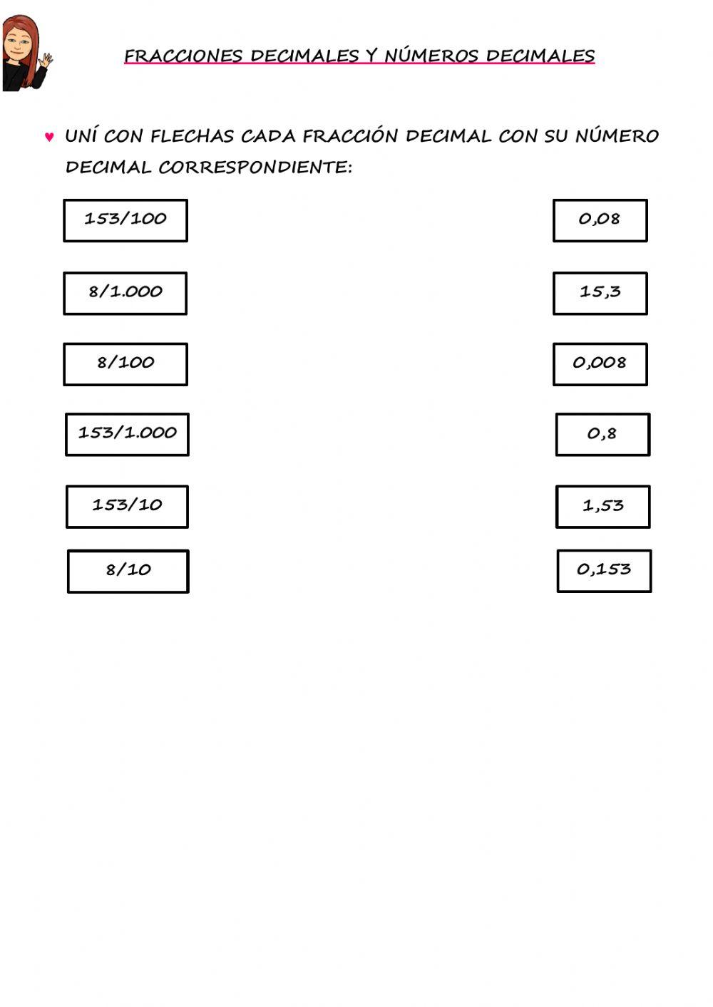 Fracciones decimales