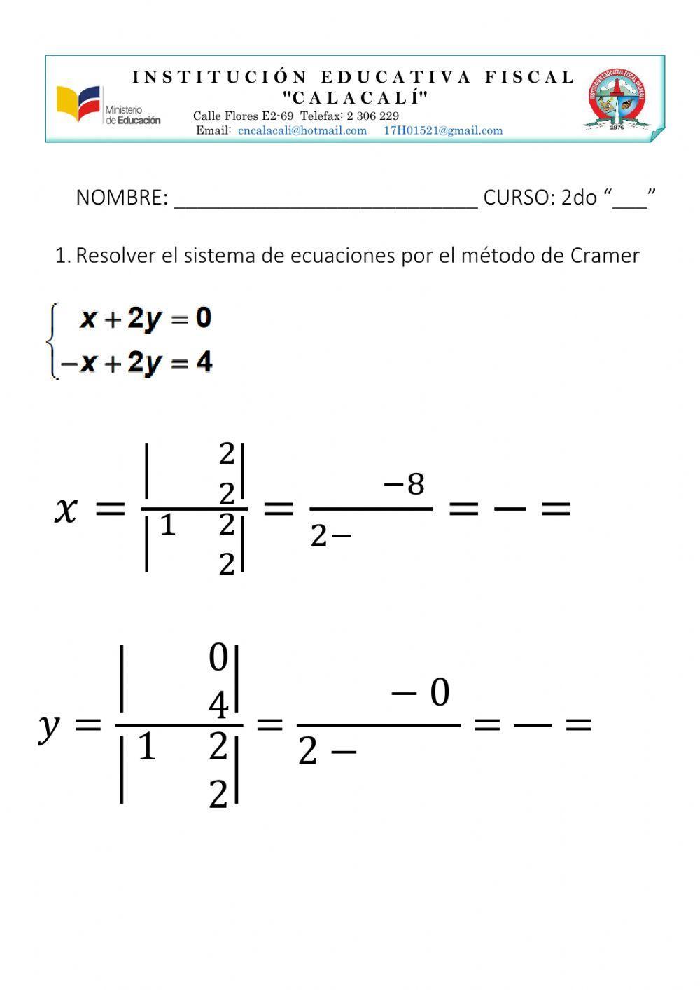 Método de cramer