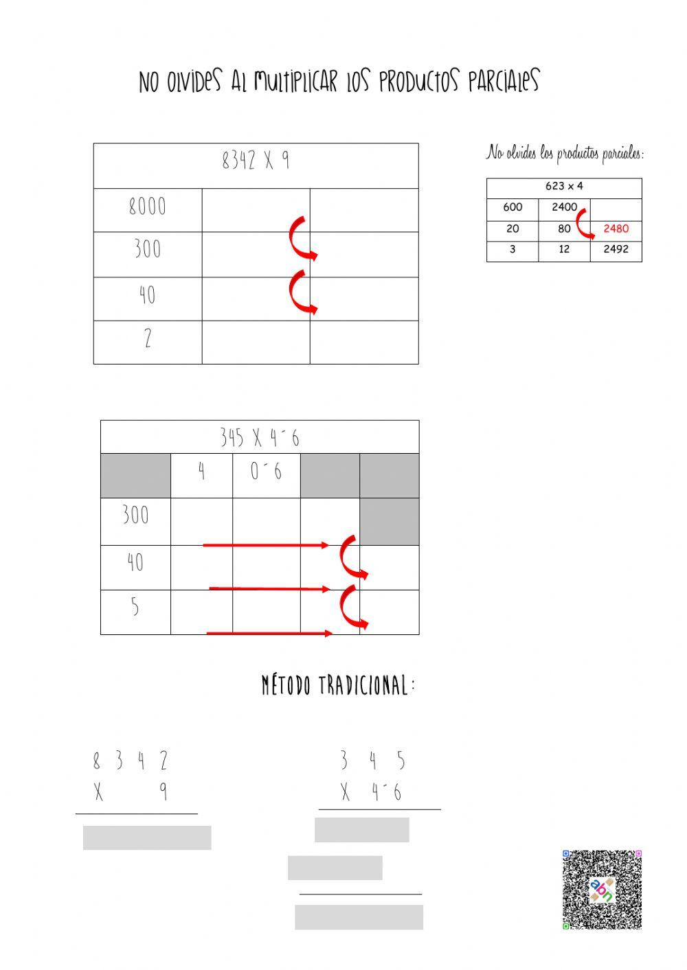 Abn cálculo mental y operaciones con producto
