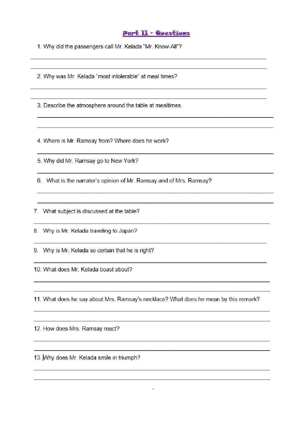 Mr. Kelada part 2-3 vocabulary and questions