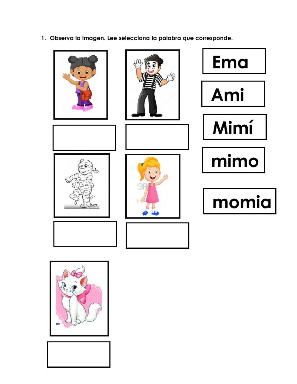 LECTURA DE FALABRAS FONEMA M-m