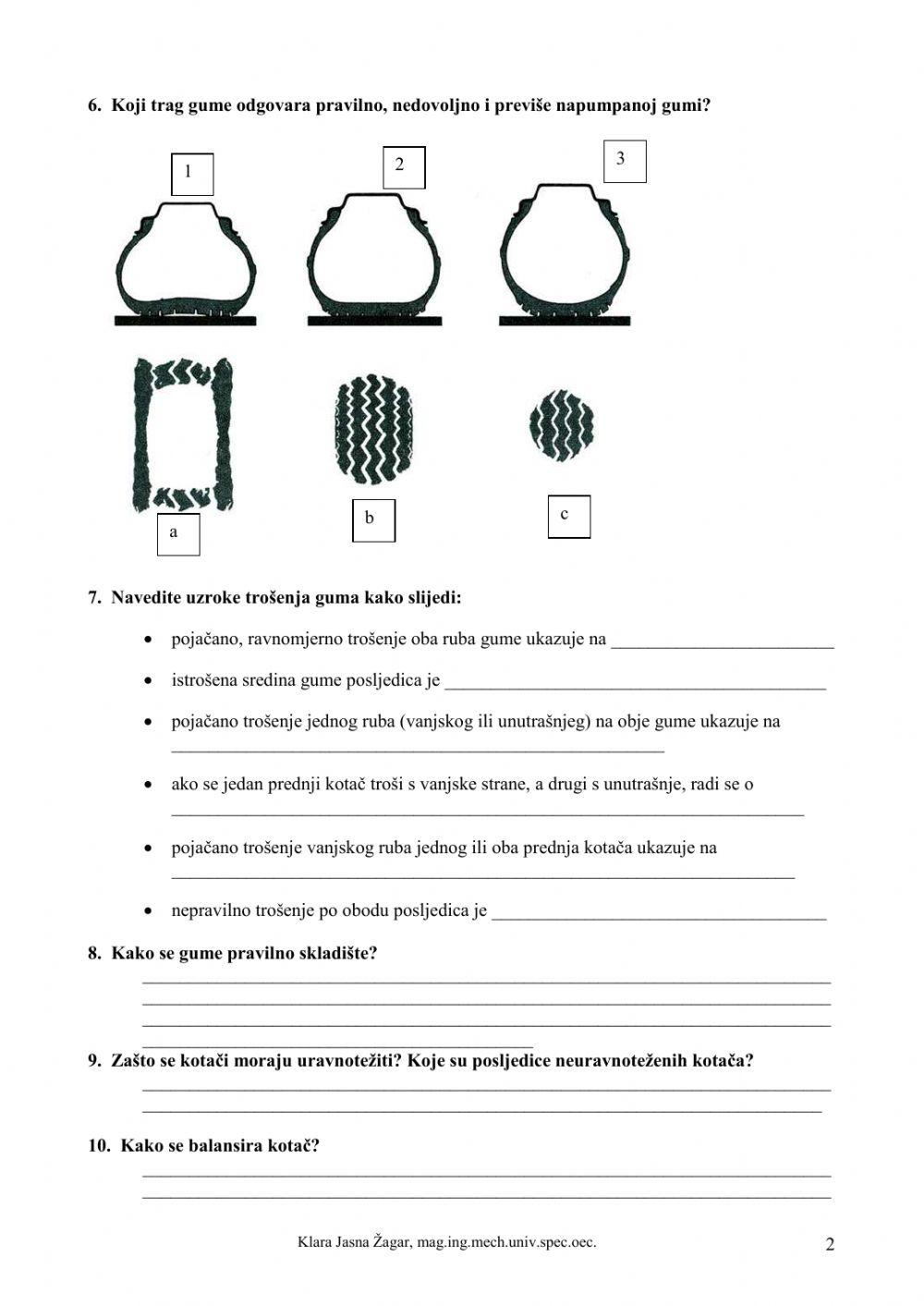 Vježba 12 - Kotači i gume