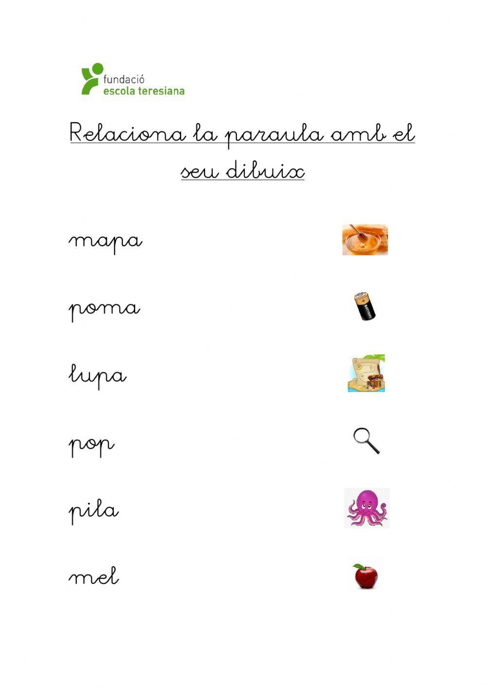 Repàs paraules P, M i L