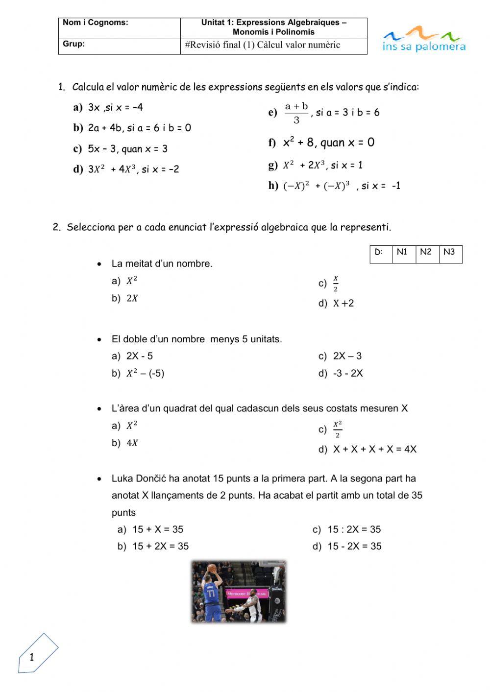 Expressions Algebraiques