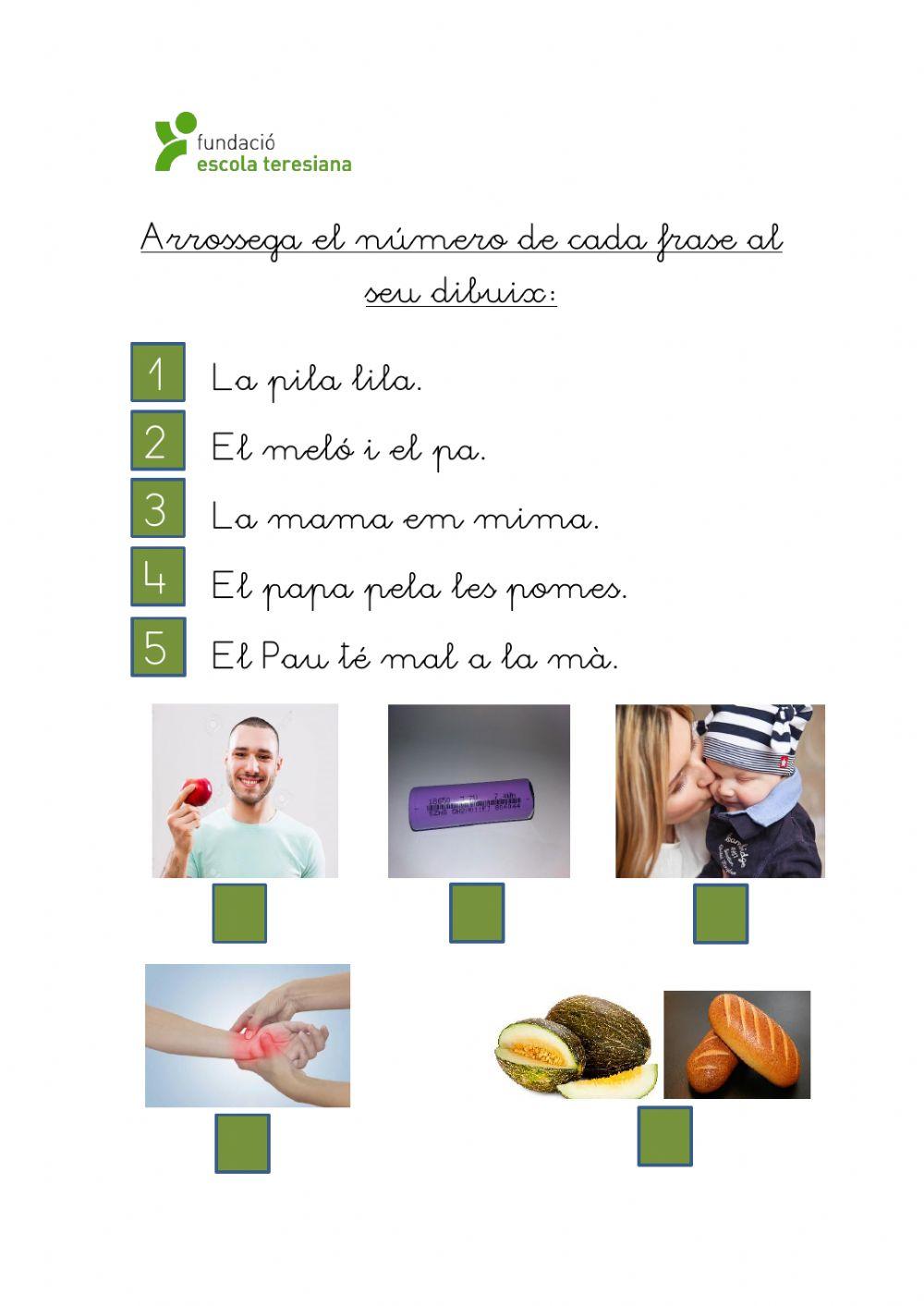 Repàs frases M, P i L Repàs frases M, P i L
