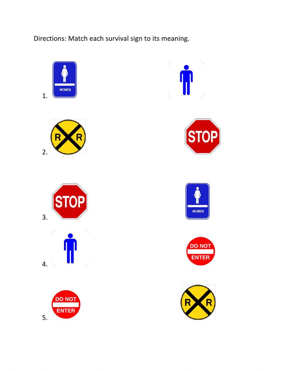 survival-signs-interactive-worksheet-live-worksheets