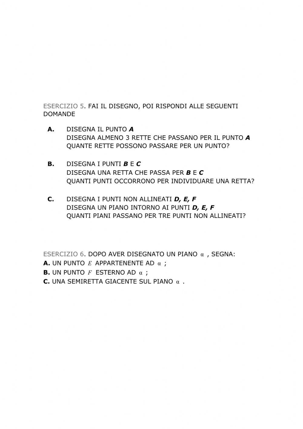 Enti fondamentali della geometria