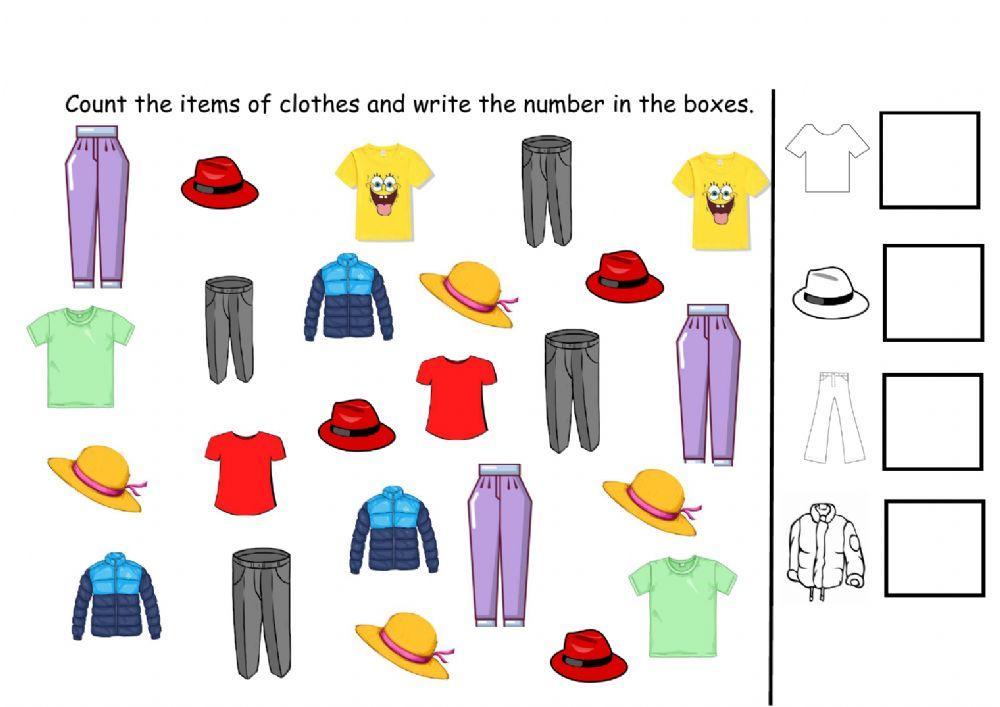 Counting Items Worksheet