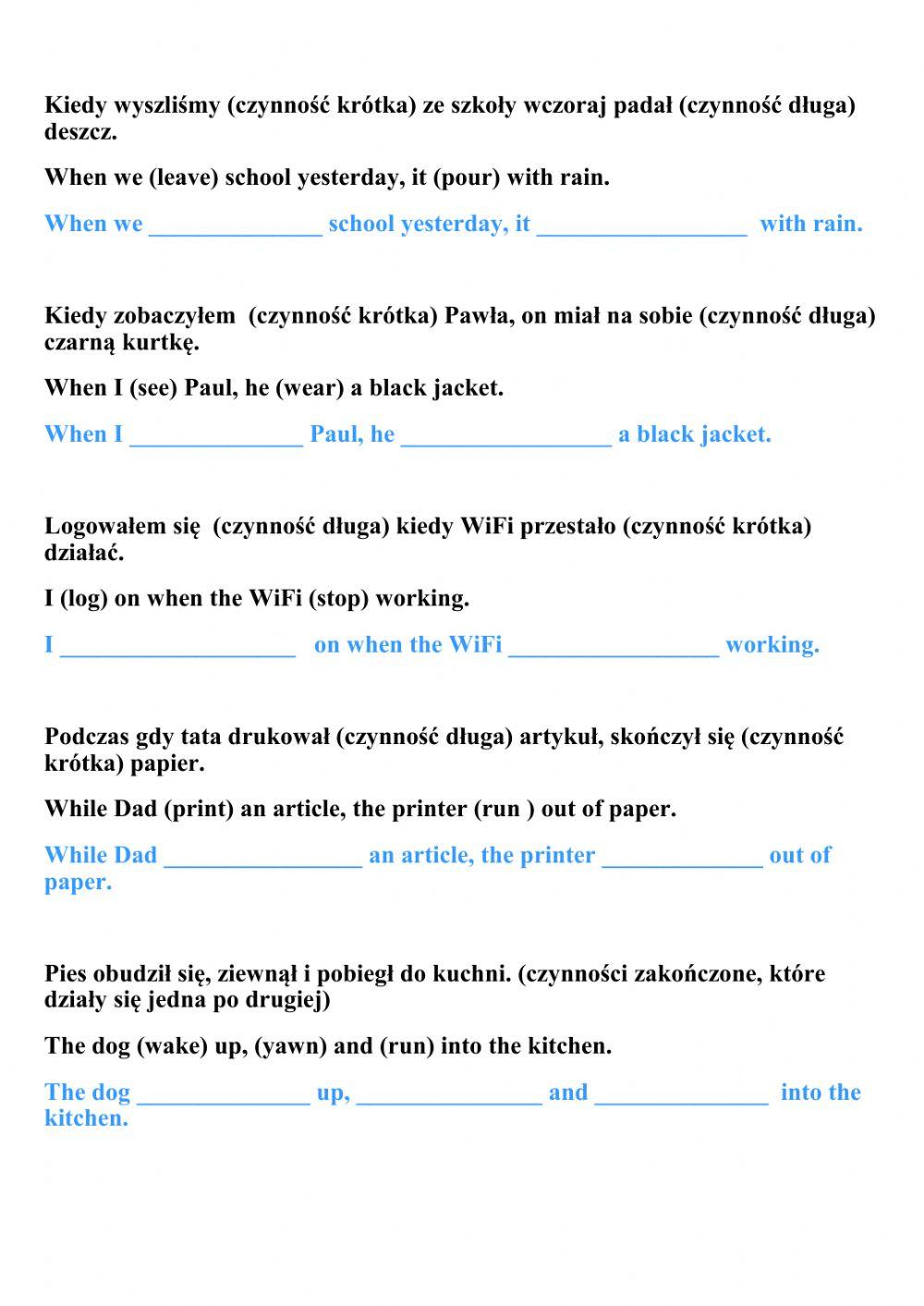 Past Simple vs Past Continuous