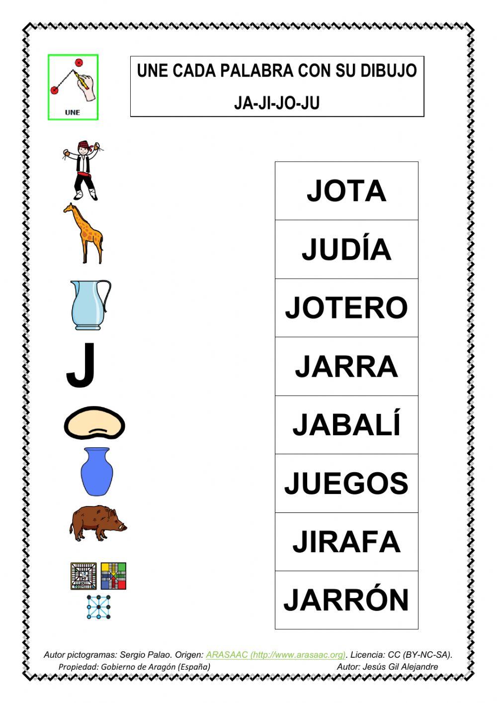 Unir dibujo y palabra