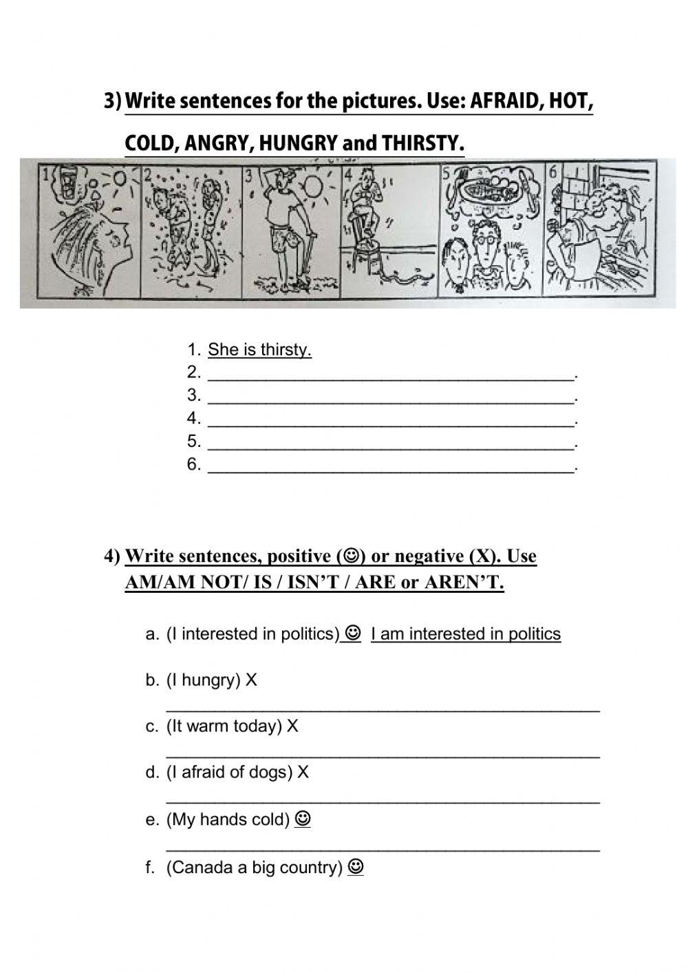 Verb to be in te present