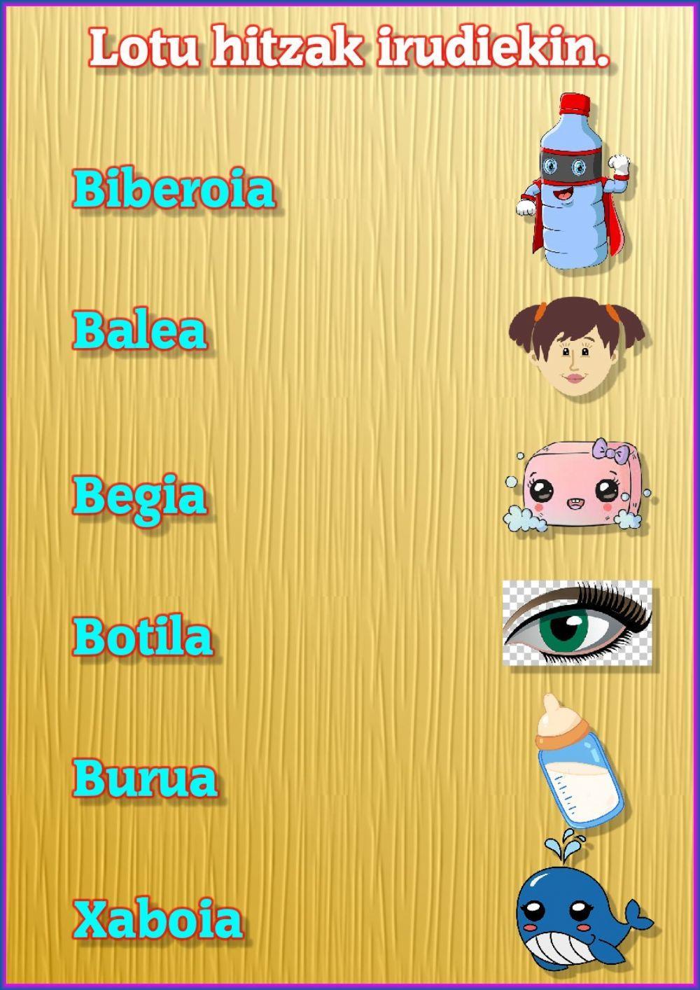 B letra bikoteak lotu