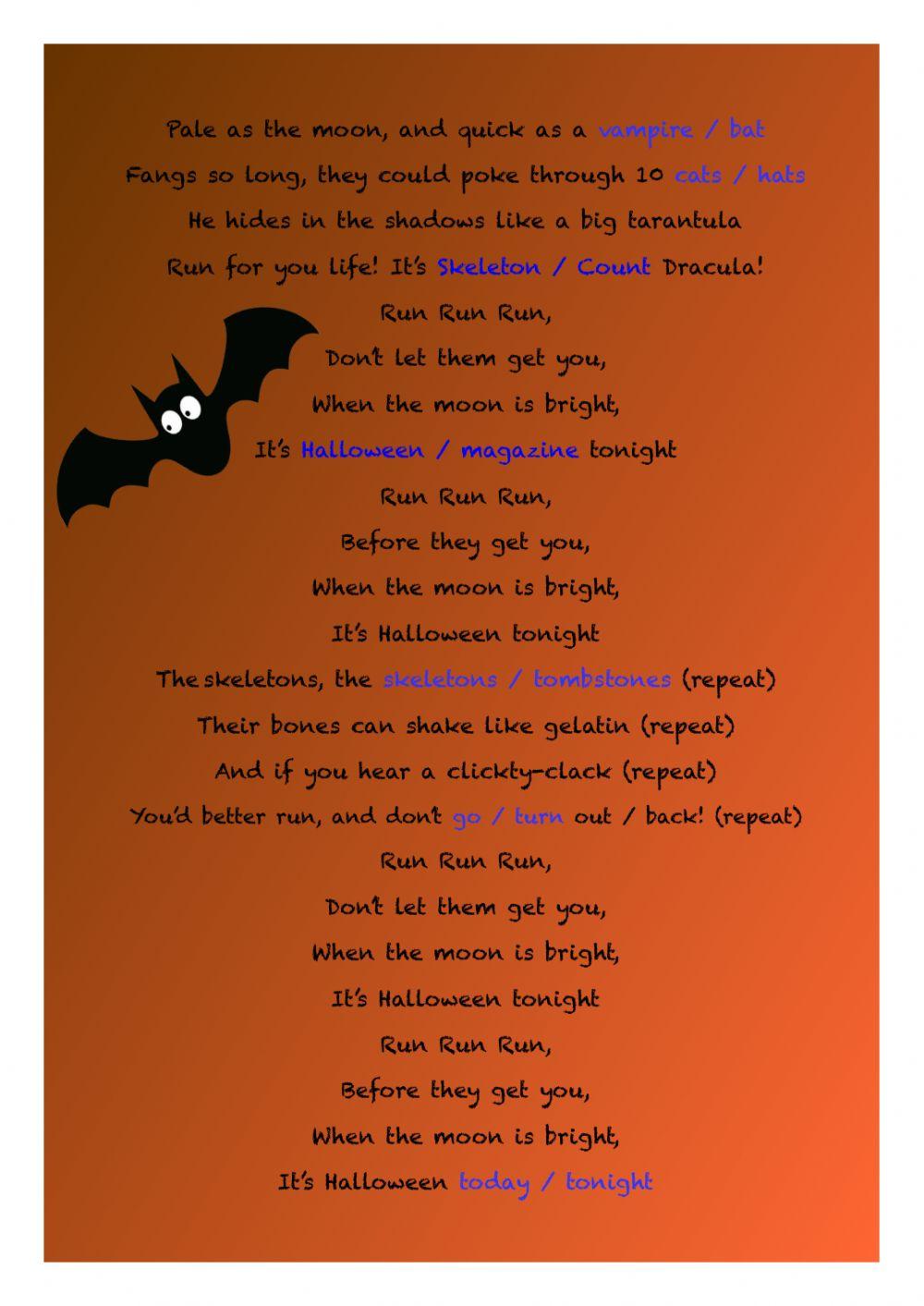 It's Halloween tonight song