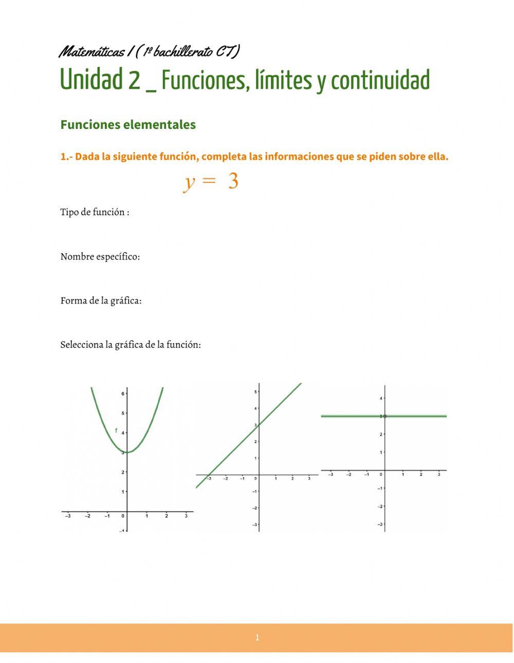 Funciones elementales
