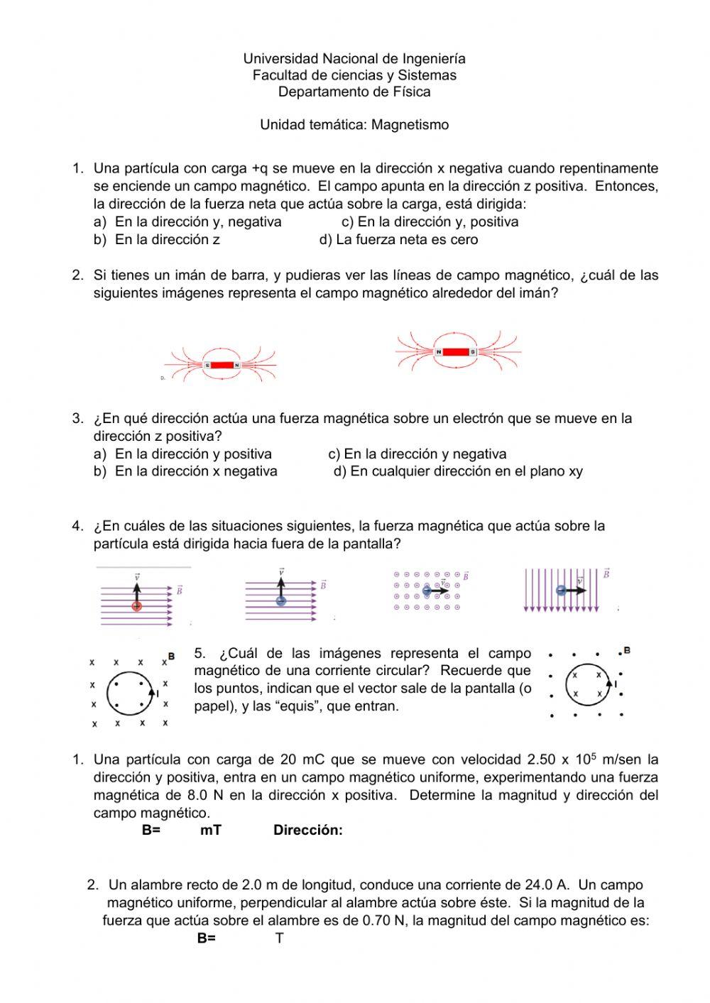 Campo y Fuerza Magnética