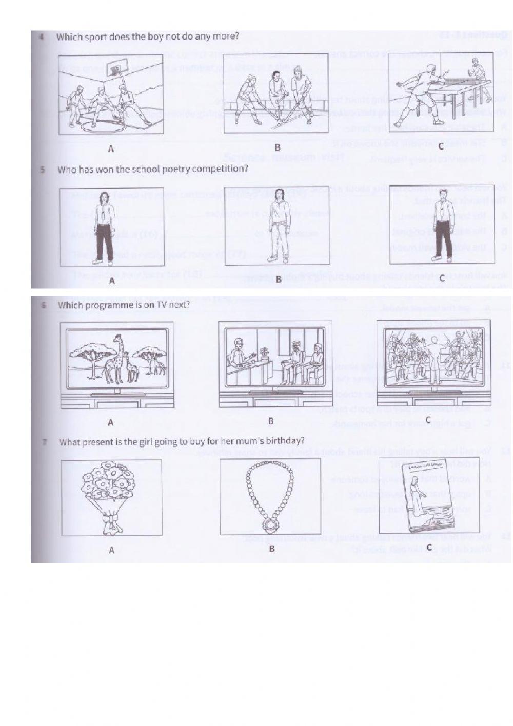 PET LISTENING EXAM 4