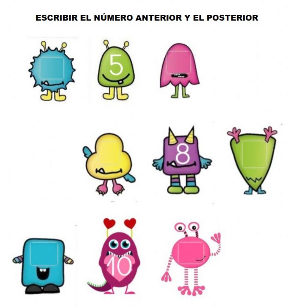 Número anterior y posterior