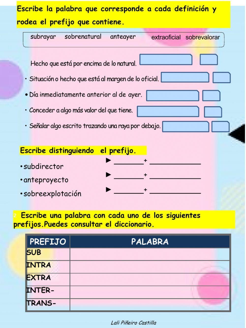LENGUA 6º- PREFIJOS DE SITUACIÓN