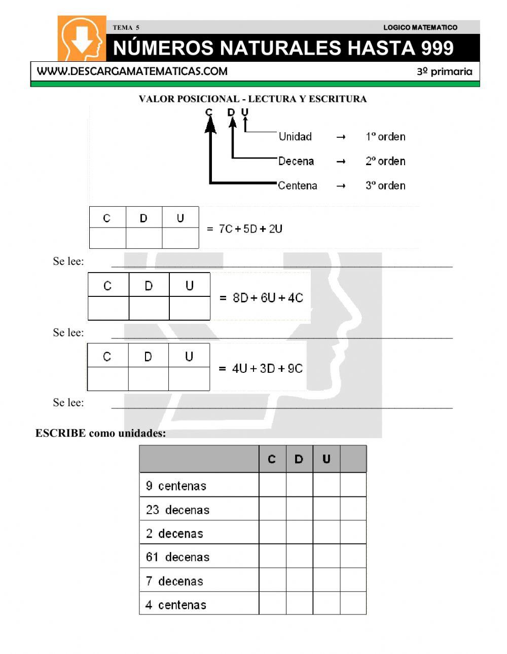 Valor posicional 3ero