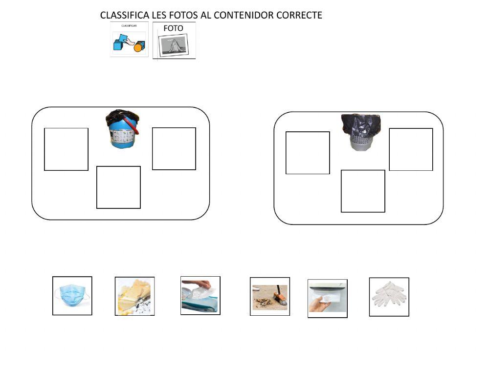 Classifica a cada contenidor