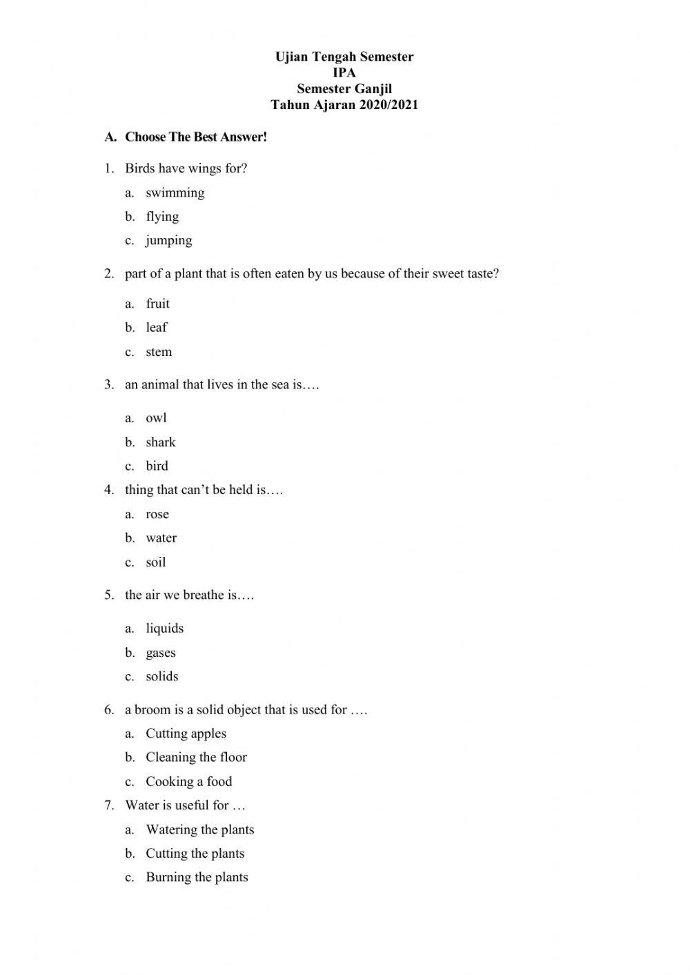 Ujian Tengah Semester