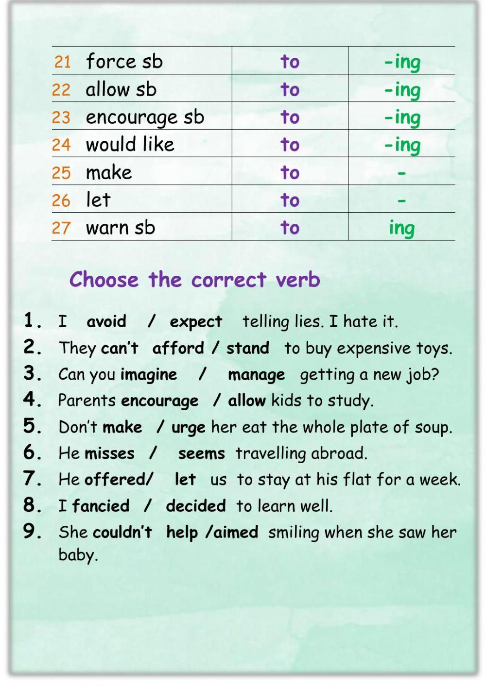 Gerund or Infinitive